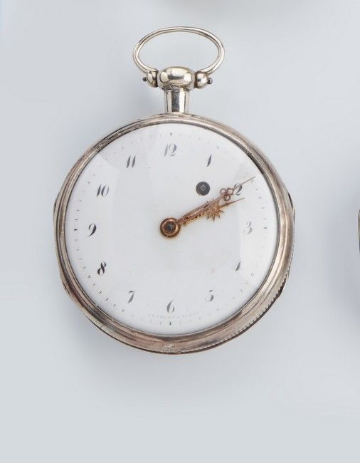 MOUVEMENT de montre à coq avec cadran émaillé...