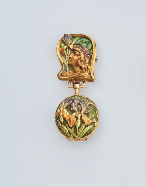 MONTRE DE COL ET SON AGRAFE en broche, en...