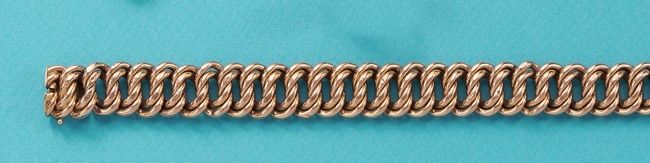 BRACELET MAILLE AMERICAINE en or (750).