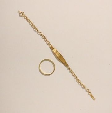 BRACELET GOURMETTE non gravée, en or (75...