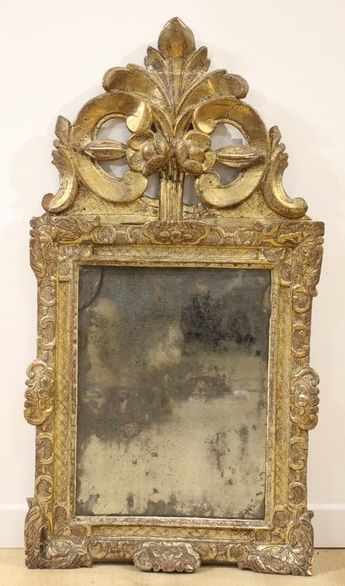 MIROIR rectangulaire au mercure dans un cadre...