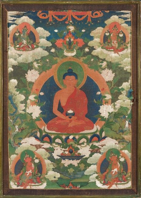 TANGKHA représentant le bouddha Cakiamuni...