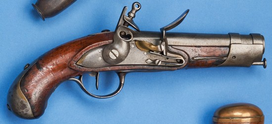 PISTOLET A SILEX DE GENDARMERIE, modèle An...