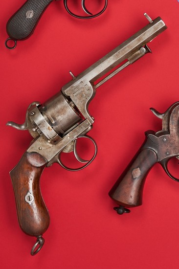 REVOLVER A BROCHE ARENDT, six coups, cal....