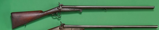 FUSIL DE CHASSE A BROCHE DEVISME, 2 coups,...
