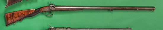 BEAU FUSIL DE CHASSE A PERCUSSION, 2 cou...