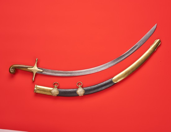 BEAU SABRE D'OFFICIER A LA MAMELOUK