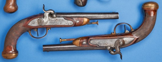 PAIRE DE PISTOLETS D'OFFICIER, modèle 1816...
