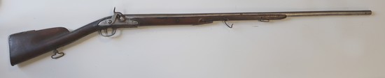 FUSIL DE CHASSE, un coup, à silex transformé...