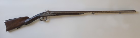 FUSIL DE CHASSE A SILEX, transformé à percussion,...