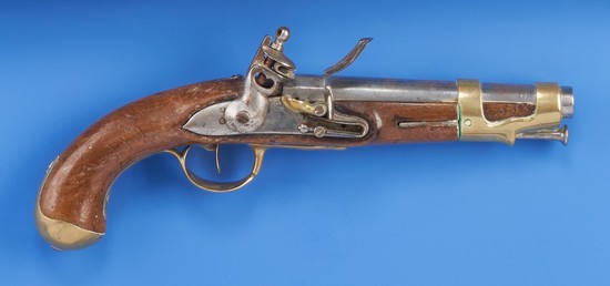 PISTOLET D'ARÇON à silex modèle An IX.