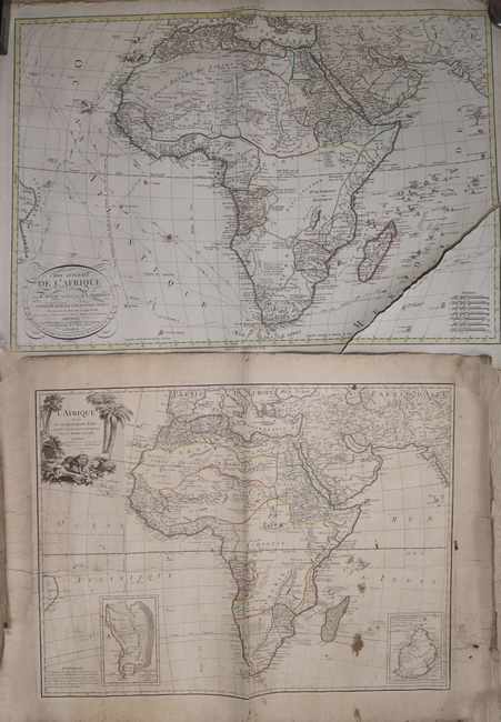 DEUX CARTES DE L'AFRIQUE gravées, l'une datée...