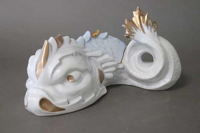ORIGINALE BOÎTE en porcelaine émaillée bleu...