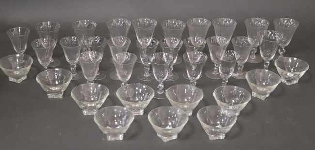 PARTIE DE SERVICE DE VERRES à pied torsadé...