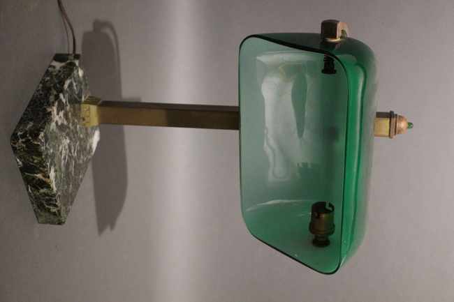 LAMPE DE BUREAU en laiton et base en marbre...