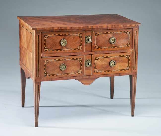 COMMODE rectangulaire en bois de placage,...