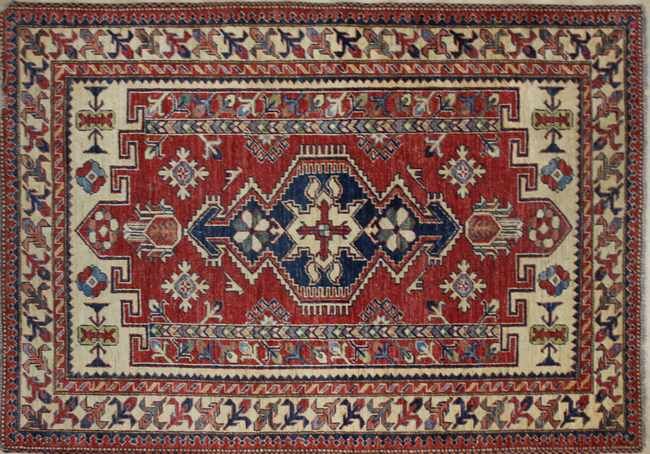 TAPIS rectangulaire en laine à décor d’une...