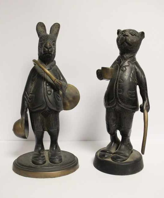 Lapin au cor et Chat venneur à la tasse