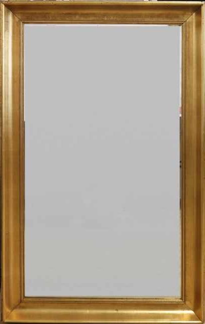 MIROIR rectangulaire en bois doré moulur...