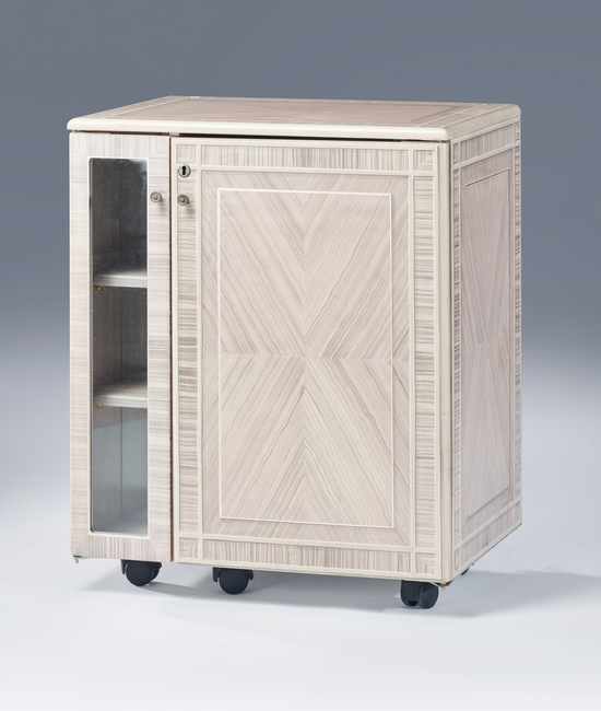 MINI BAR sur roulettes en bois stratifié...