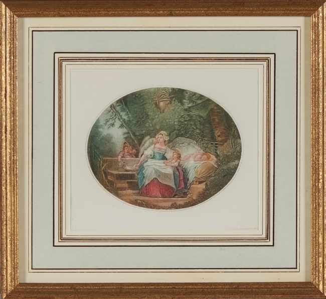 DEUX GRAVURES anglaises en couleurs à vue...