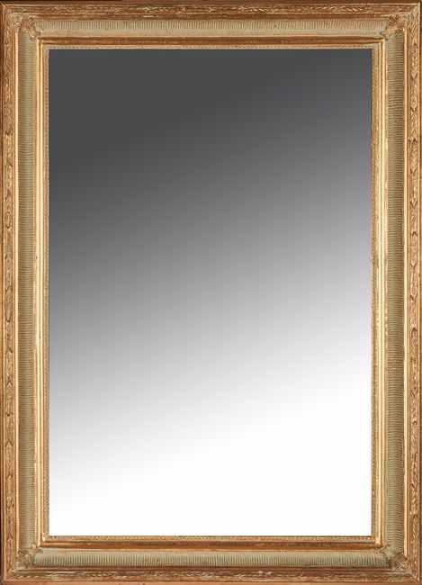MIROIR rectangulaire en bois mouluré sculpté...