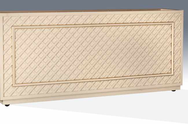 PAIRE DE JARDINIERES rectangulaires en bois...