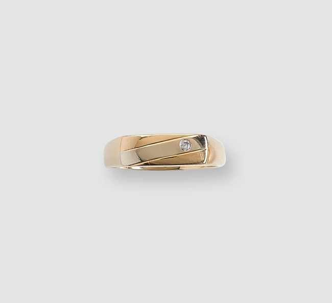 BAGUE D'HOMME en or (750) deux tons avec...