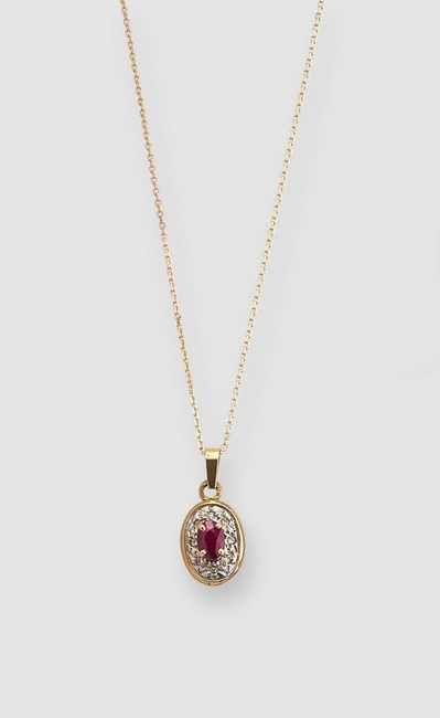 COLLIER en or (750) avec chaîne retenant...