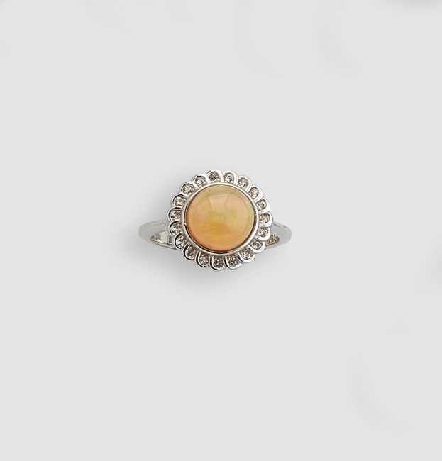 BAGUE en argent (925) avec opale pour 2,5...