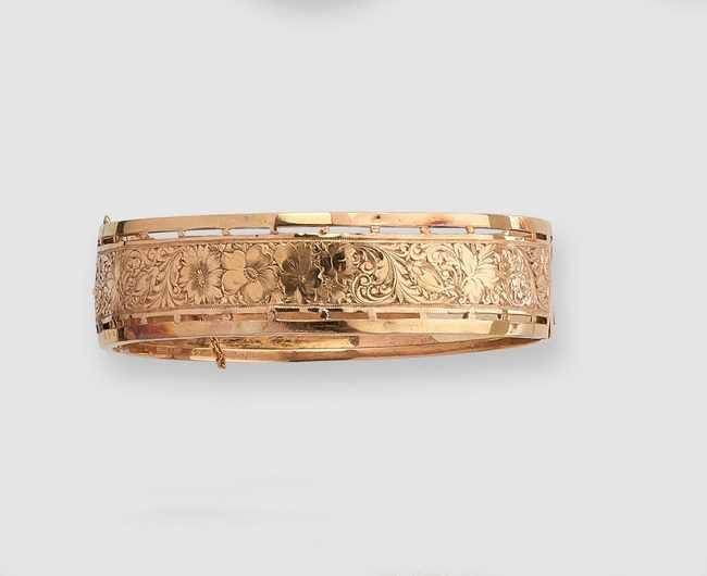 BRACELET rigide articulé en or jaune (750),...