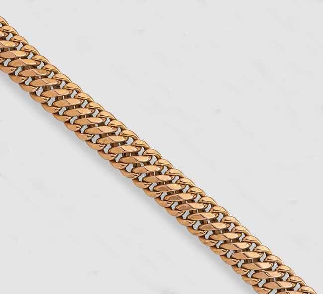 BRACELET à maille américaine en or (750)