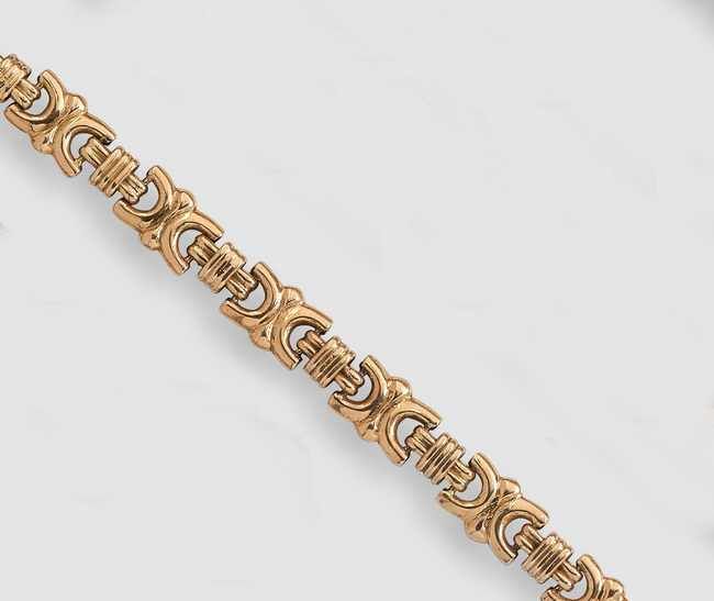 COLLIER en or (750) à maille articulée de...