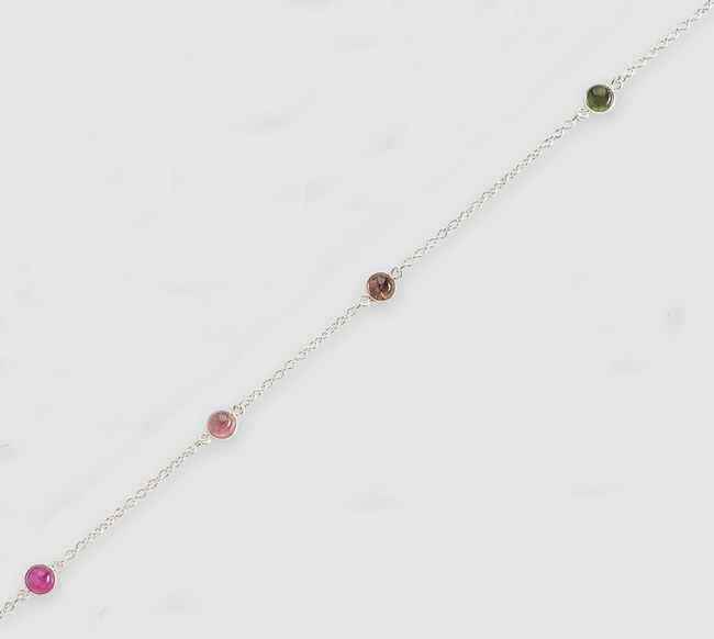 COLLIER en argent (925) mailles forçat orné...