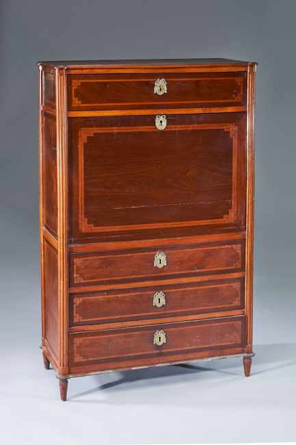SECRETAIRE rectangulaire en bois de placage...