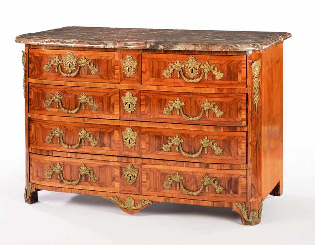 COMMODE rectangulaire en placage de bois...
