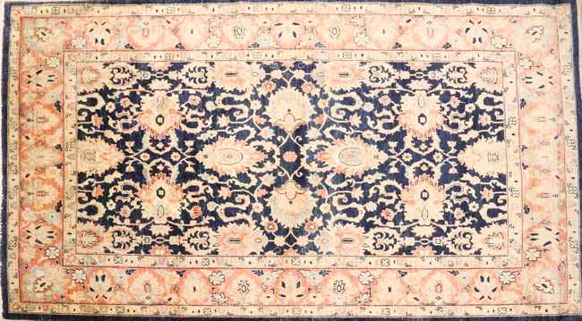 TAPIS rectangulaire en laine polychrome à...