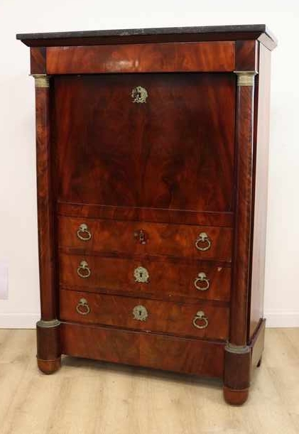 SECRETAIRE en acajou et placage d'acajou,...