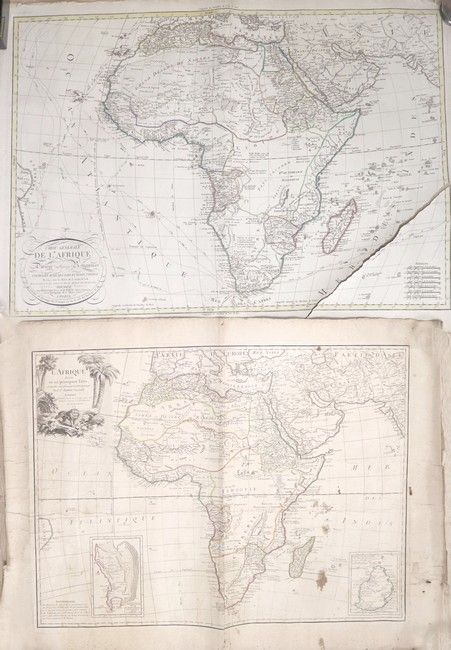 DEUX CARTES DE L'AFRIQUE gravées, l'une datée...