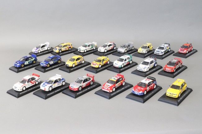 21 VOITURES DE RALLY - 1/43e comprenant une...