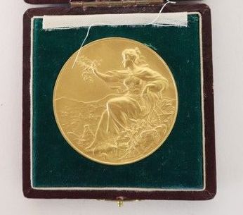 MEDAILLE en cuivre dorée pour l'Exposition...