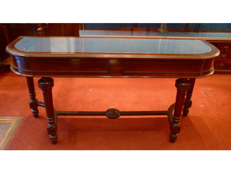 GRANDE CONSOLE-COMPTOIRE en acajou mouluré...
