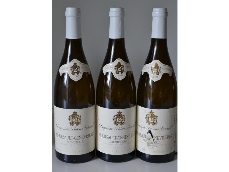 3 Blles MEURSAULT GENEVRIERES 1er Cru mise...