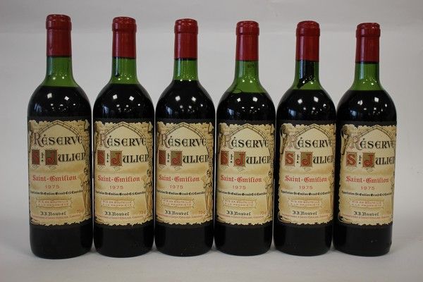 6 Blles RÉSERVE St JULIEN St Emilion mise...