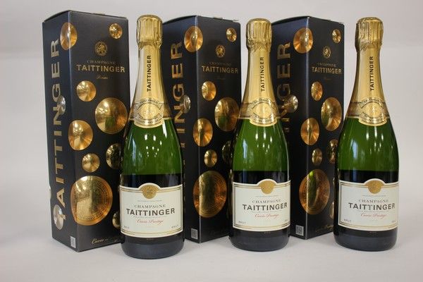 3 Blles Champagne TAITTINGER Cuvée Prestige...