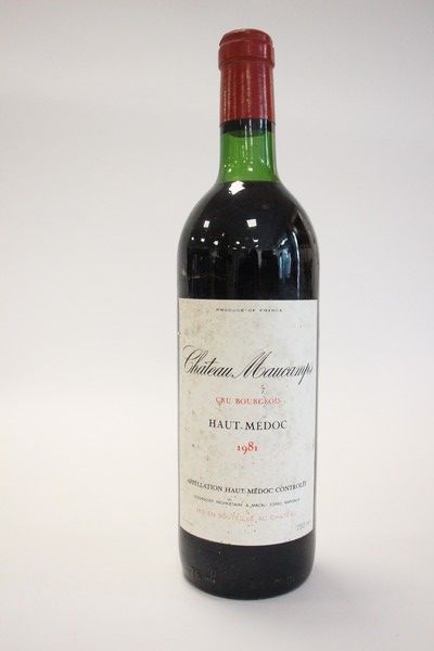 1 Blle CH. MAUCAMPS Haut-Medoc CB 1981
