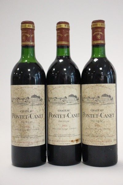 3 Blles CH. PONTET-CANET Pauillac GCC 19...