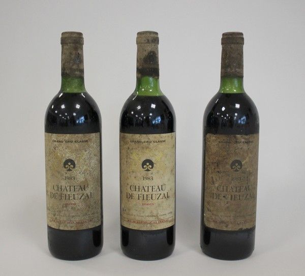 3 Blles CH. DE FIEUZAL Graves GCC 1983