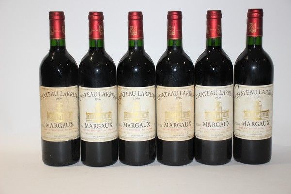6 Blles CH. LARRUAU Margaux CB 1996