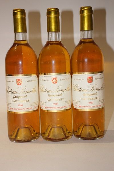 3 Blles CH. LAMOTHE GUIGNARD Sauternes GCC...